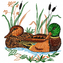 Ducks And Goose Embroidery Design 4